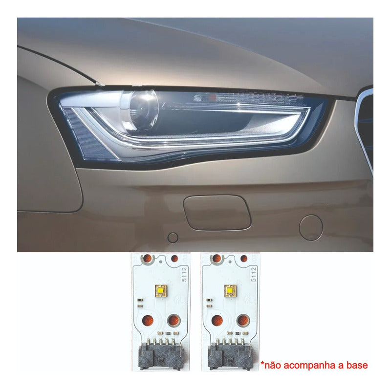 Kit Drl Audi A4l 2013 2015 Acrílicos Y Placas Par Ld Y Le