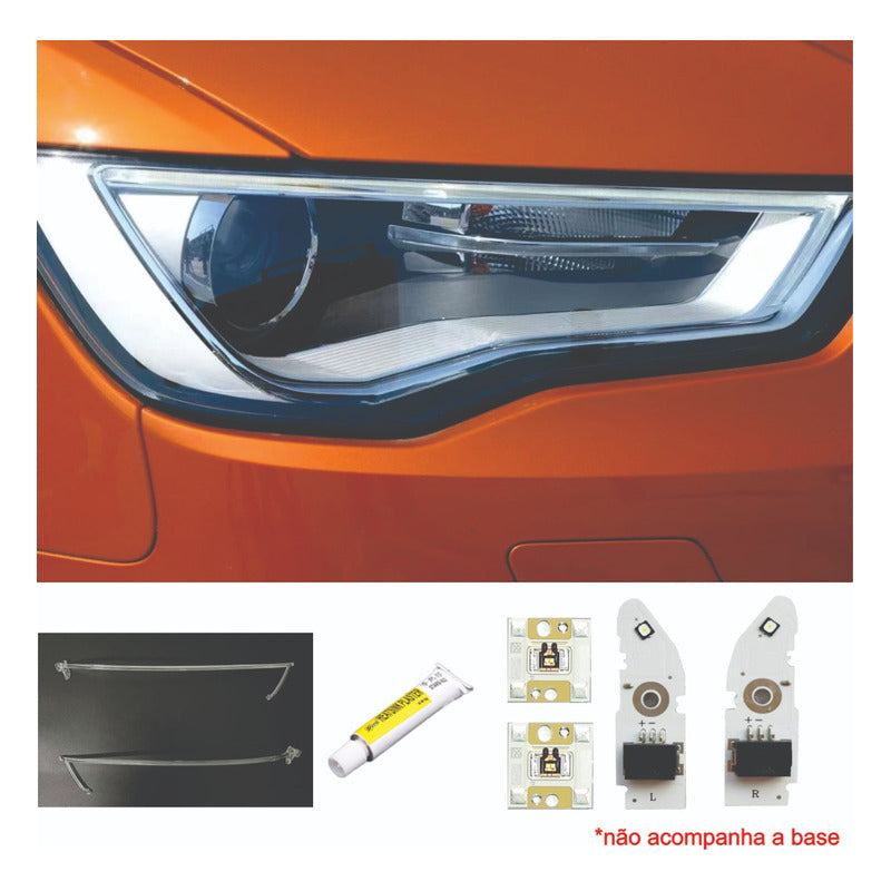 Kit Drl Audi A3 2010 A 2015 Acrílicos E Placas Par Ld E Le