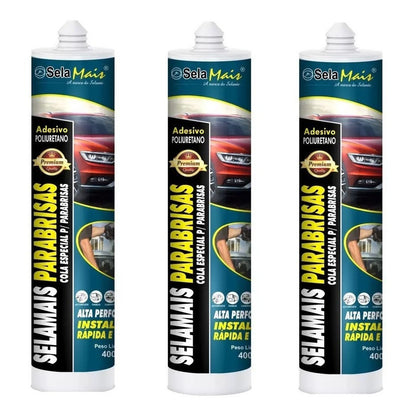 3 Units Automotive Glass Windshield Sealing Glue 400g Black