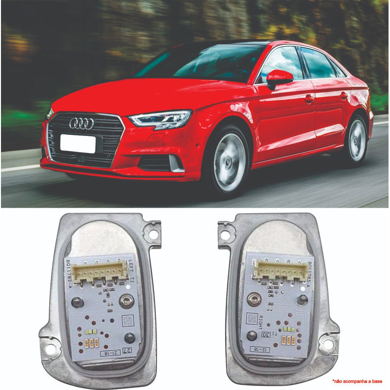 Kit Drl Audi A3 2017 A 2020 Acrílicos E Placas Par Ld E Le